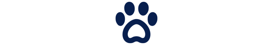A navy blue paw print icon.